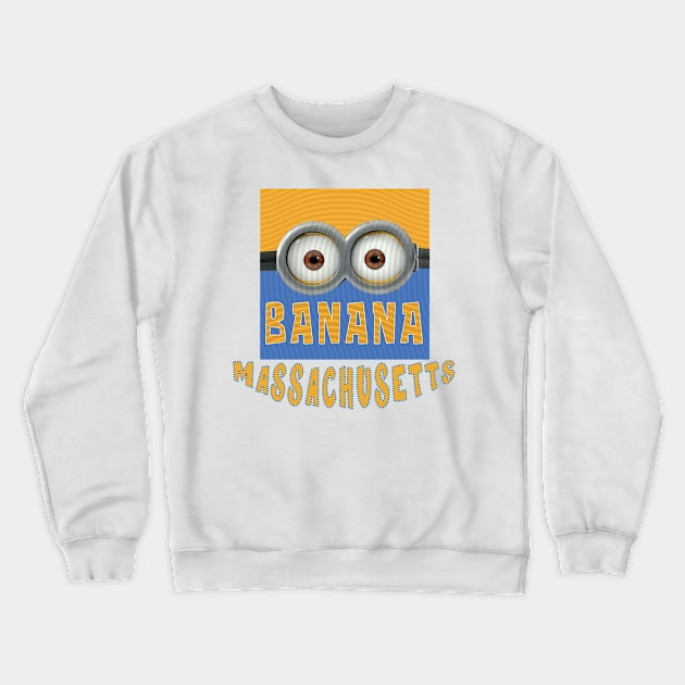 DESPICABLE MINION AMERICA MASSACHUSETTS Crewneck Sweatshirt by LuckYA